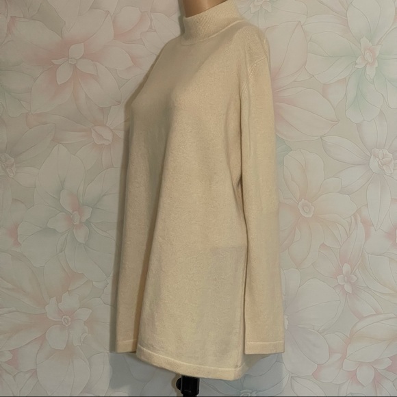 MENDOCINO 100% Cashmere Mock Turtleneck Sweater M - Picture 2 of 9
